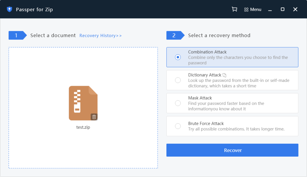 Online ZIP Password Recovery