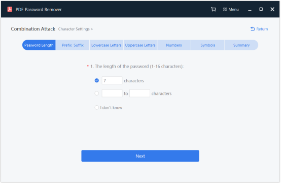 Recupero password PDF online